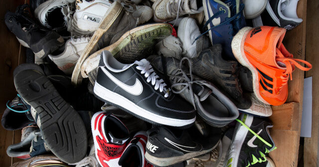 NextImg:Report: Shoes Donated to Recycling Program Found for Sale in Indonesia