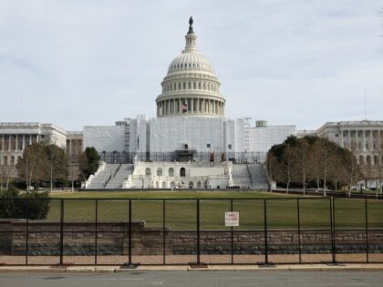 Security Fencing Is Installed Around The Capitol Building Ahead Of The State Of The Union