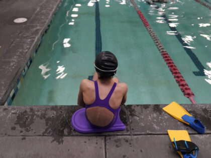 A proposed ban on transgender athletes playing female school sports in Utah would affect transgender girls like this 12-year-old swimmer seen at a pool in Utah on Feb. 22, 2021. She and her family spoke with The Associated Press on the condition of anonymity to avoid outing her publicly. She …
