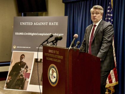 Thomas J. Sobocinski, special agent in charge, FBI Baltimore Field Office, announces arrests and a federal criminal complaint charging Sarah Beth Clendaniel of Catonsville, Maryland, pictured at left, and Brandon Clint Russell of Orlando, Florida, with conspiracy to destroy an energy facility. Clendaniel alleged stated that if they hit a …