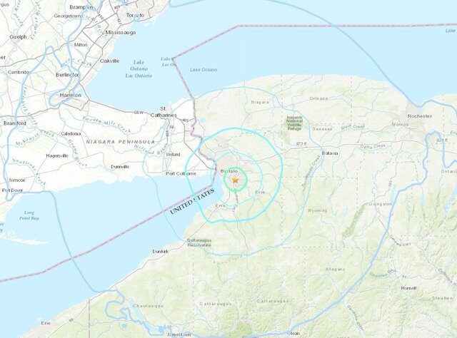 A 3.8 magnitude earthquake centered near Buffalo shook Western New York early Monday morning.