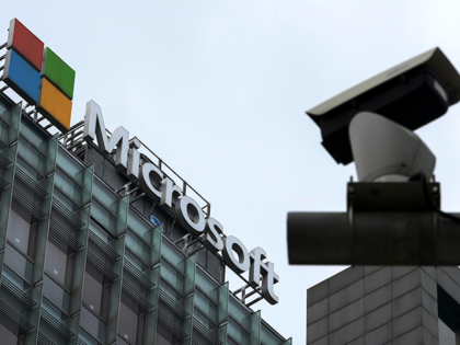 A security surveillance camera is seen near the Microsoft office building in Beijing, July 20, 2021. Coinciding with unrelenting cyberattacks against Ukraine, state-backed Russian hackers have engaged in “strategic espionage” against governments, think tanks, businesses and aid groups in 42 countries supporting Kyiv, Microsoft says in a new report. (AP …