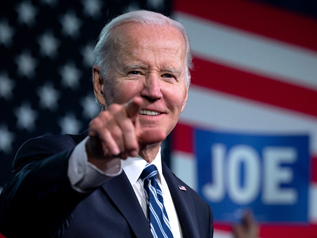 US President Joe Biden gestures as he speaks at the Democratic National Committee (DNC) Winter meeting in Philadelphia, Pennsylvania, on February 3, 2023.