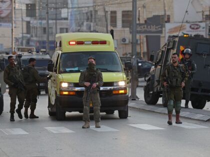 sraeli security forces deploy in the occupied West Bank town of Huwara on February 26, 202