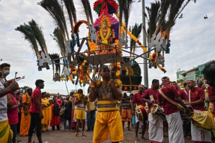 The Hindu festival of Thaipusam commemorates the day when goddess Pavarthi gave her son Lord Muruga an invincible lance with which he destroyed evil demons