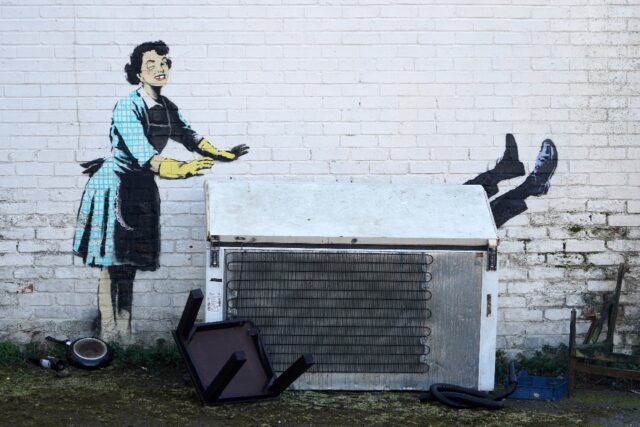 The new mural has appeared in Margate in southeast England