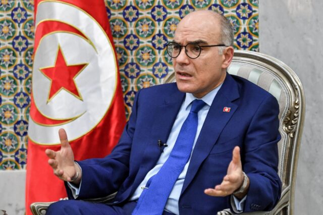 Tunisian Foreign Minister Nabil Ammar speaking to AFP at his office in Tunis on February 2