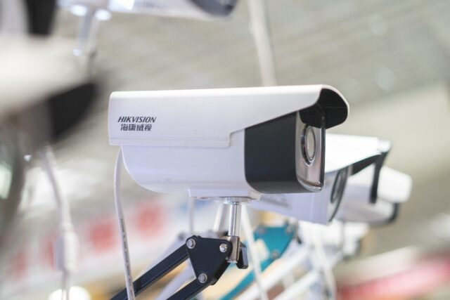 The US banned the importation of surveillance equipment made by Hikvision, seen here, and