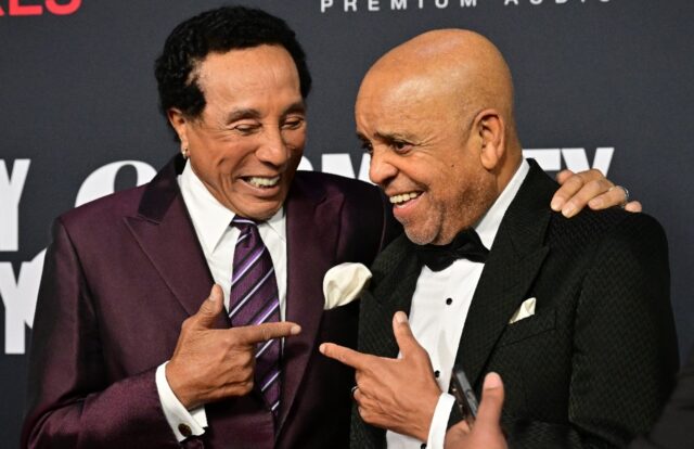 US singer-songwriter Smokey Robinson (L) and Motown founder Berry Gordy were the MusiCares