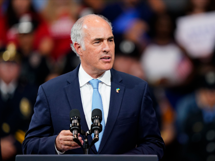 Sen. Bob Casey, D-Pa., speaks at an event with President Joe Biden at the Arnaud C. Marts Center on the campus of Wilkes University, Aug. 30, 2022, in Wilkes-Barre, Pa. Casey, a member of the Intelligence Committee, said staff will often use a lockbag even simply to transport materials from …