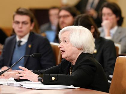 Treasury Secretary Janet Yellen testifies during a House Ways and Means committee hearing on President Joe Biden's fiscal year 2024 budget request, Friday, March 10, 2023, on Capitol Hill in Washington. (AP Photo/Mariam Zuhaib)