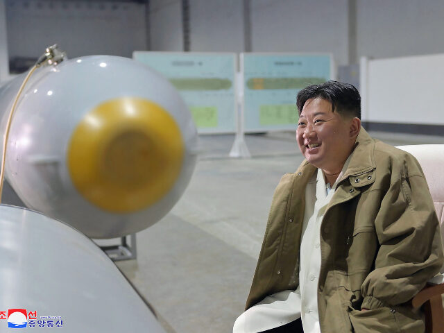 In this undated photo provided by the North Korean government, North Korean leader Kim Jong Un inspects what it says unmanned underwater nuclear attack craft "Haeil" which was tested during exercises held on March 21 - 23, 2023 in North Korea. Independent journalists were not given access to cover the …