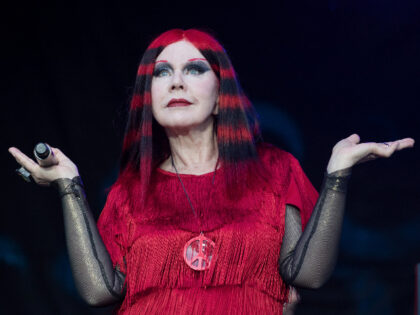 ARLINGTON, TEXAS - MAY 10: Singer Kate Pierson of the B-52s performs onstage during day th