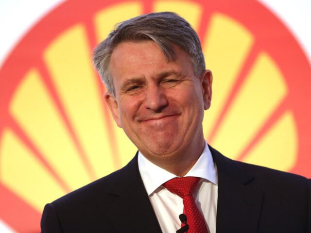 FILE: Ben van Beurden, chief executive officer of Shell Plc, reacts as the company announc