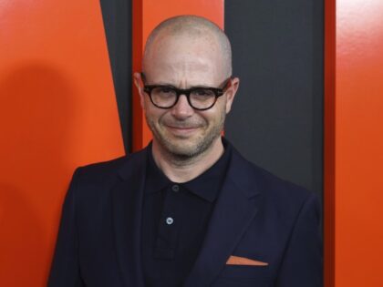 Producer and screenwriter Damon Lindelof arrives at the LA Special Screening of "The Hunt," at the ArcLight Hollywood, Monday, March 9, 2020, in Los Angeles. (Willy Sanjuan/Invision/AP)