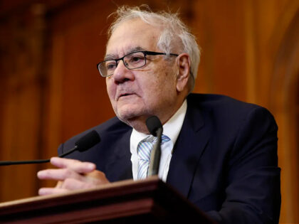 WASHINGTON, DC - DECEMBER 08: Former Rep. Barney Frank (D-MA) speaks during a bill enrollment ceremony for the Respect For Marriage Act at the U.S. Capitol Building on December 08, 2022 in Washington, DC. In a 258-169 vote, the House of Representatives passed The Respect For Marriage Act which ensures …