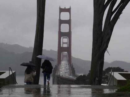 Flooding rain San Francisco (Jeff Chiu / Associated Press)