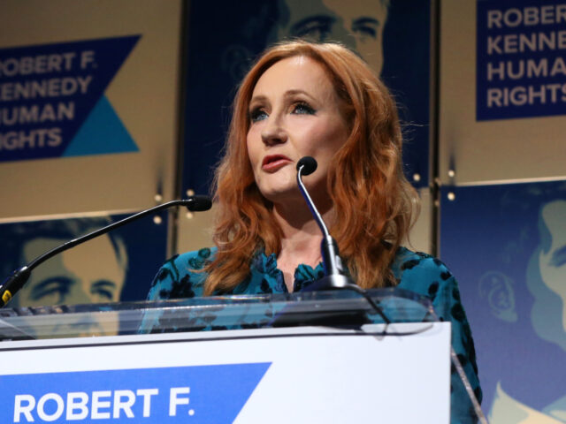 NEW YORK, NEW YORK - DECEMBER 12: J.K. Rowling accepts an award onstage during the Robert