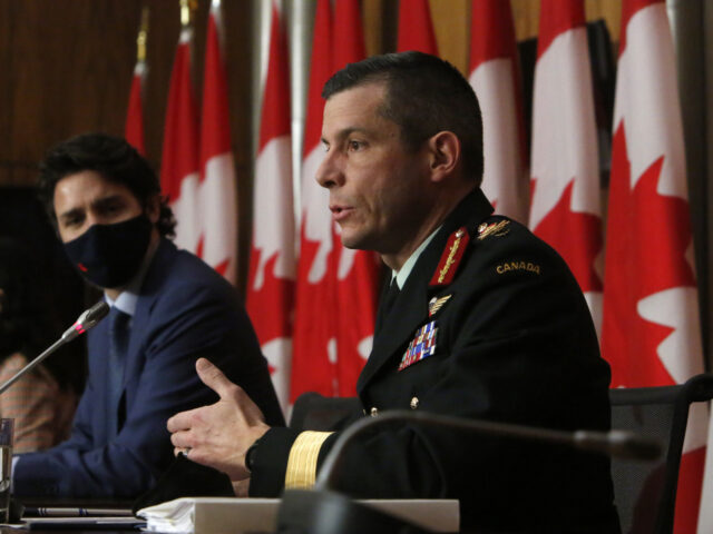 Major General Dany Fortin, vice president of logistics and operations at Public Health Agency of Canada (PHAC), speaks during a news conference in Ottawa, Ontario, Canada, on Thursday, Dec. 10, 2020. Canada's public health authorities approved Pfizer and BioNTech's coronavirus vaccine, the first such authorization in a country that's secured more doses …