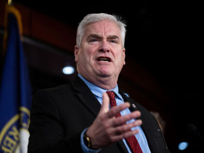 UNITED STATES - JANUARY 10: House Majority Whip Tom Emmer, R-Minn., participates in the House Republicans press conference following their caucus meeting in the Capitol on Tuesday, January 10, 2023. (Bill Clark/CQ-Roll Call, Inc via Getty Images)