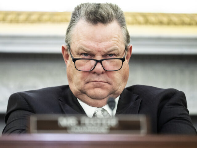 UNITED STATES - FEBRUARY 16: Chairman Jon Tester, D-Mont., listens to testimony by Joshua