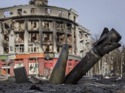 BAKHMUT, UKRAINE - FEBRUARY 24: A view of damage after attacks as Russia-Ukraine war continues in Bakhmut, Ukraine on February 24, 2023. (Photo by Marek M. Berezowski/Anadolu Agency via Getty Images)