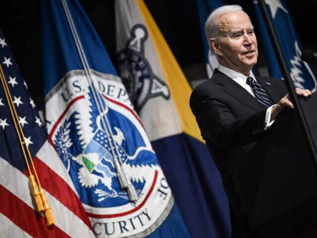US President Joe Biden speaks at the Department of Homeland Security (DHS) 20th Anniversar