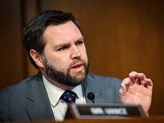 Senator J. D. Vance, a Republican from Ohio, questions US Federal Reserve Board Chair Jerome Powell during a Senate Banking, Housing and Urban Affairs Committee hearing on "The Semiannual Monetary Policy Report to the Congress," in the Hart Senate Office Building on Capitol Hill in Washington, DC, on March 7, …