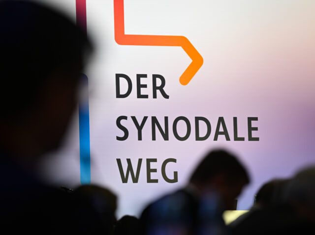 09 March 2023, Hesse, Frankfurt/Main: Participants of the synodal assembly sit in front of the writing "The Synodal Way". By March 11, 2023, the German Catholics want to provisionally conclude their reform process Synodal Way, which has been running since 2019. For this purpose, the synodal assembly is meeting in …