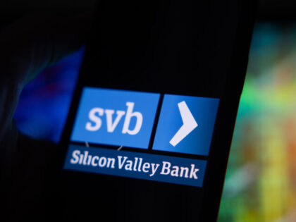 The Silicon Valley Bank logo on a smartphone screen arranged in Riga, Latvia, March 10, 2023. Panic spread across the startup world as worries about the financial health of Silicon Valley Bank, a major lender to fledgling companies, prompted Peter Thiels Founders Fund and other prominent venture capitalists to advise …