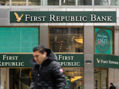 A First Republic Bank branch in New York, US, on Friday, March 10, 2023. First Republic Bank shares were halted after plunging by as much as 53% on Friday, the most intraday on record, as bank stocks are roiled by the fallout from SVB Financial Group. Photographer: Jeenah Moon/Bloomberg via …