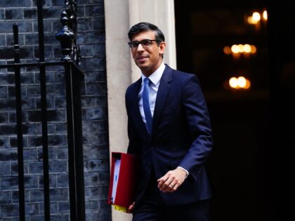 Prime Minister Rishi Sunak departs 10 Downing Street, London, to attend Prime Minister's Questions at the Houses of Parliament. Picture date: Wednesday March 22, 2023. (Photo by Victoria Jones/PA Images via Getty Images)