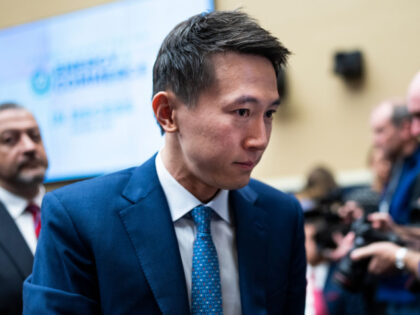 UNITED STATES - MARCH 23: TikTok CEO Shou Zi Chew is seen during a break in the House Energy and Commerce Committee hearing titled TikTok: How Congress Can Safeguard American Data Privacy And Protect Children From Online Harms, in Rayburn Building on Thursday, March 23, 2023. (Tom Williams/CQ-Roll Call, Inc …