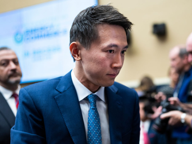 UNITED STATES - MARCH 23: TikTok CEO Shou Zi Chew is seen during a break in the House Energy and Commerce Committee hearing titled TikTok: How Congress Can Safeguard American Data Privacy And Protect Children From Online Harms, in Rayburn Building on Thursday, March 23, 2023. (Tom Williams/CQ-Roll Call, Inc via Getty Images)