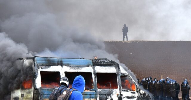 French Climate Crazies Torch Police Cars While Protesting Irrigation Site - Vimarsana News