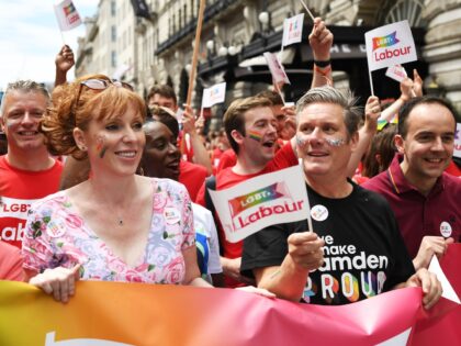 LONDON, ENGLAND - JULY 02: Keir Starmer attends Pride in London 2022: The 50th Anniversary - Parade on July 02, 2022 in London, England. (Photo by Chris J Ratcliffe/Getty Images)