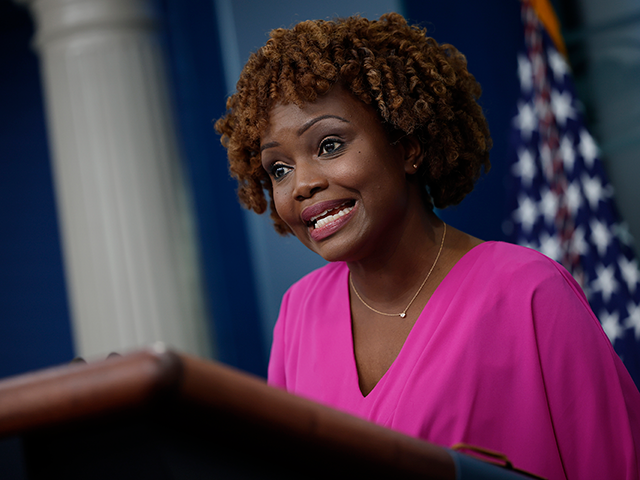 White House Press Secretary Karine Jean-Pierre talks to reporters during the daily news conference in the Brady Press Briefing Room at the White House on March 27, 2023 in Washington, DC. Jean-Pierre talked about Monday's school shooting that left six dead in Nashville and called on Republican lawmakers to support …