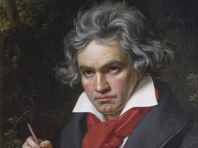 UNSPECIFIED - DECEMBER 23: Portrait of Ludwig van Beethoven (1770-1827), German composer and pianist, composing the Missa Solemnis, 1819-1820. Painting by Joseph Karl Stieler (1781-1858). Bonn, Beethoven-Haus (Beethoven'S Birthplace) (Photo by DeAgostini/Getty Images)