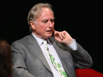 SYDNEY, AUSTRALIA - DECEMBER 04: Richard Dawkins, founder of the Richard Dawkins Foundation for Reason and Science,is interviewed by Leslie Cannold at the Seymour Centre on December 4, 2014 in Sydney, Australia. Richard Dawkins is well known for his criticism of intelligent design. (Photo by Don Arnold/Getty Images)