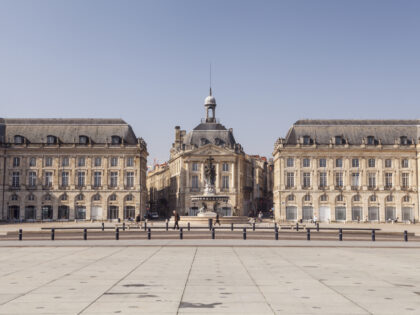 Place de la Bourse in the city of Bordeaux. Dating from the mid-18th century it is considered to be a symbol of the city's prosperity.