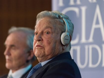 Chairman of Soros Fund Management George Soros, Hungarian-born American business magnate, investor, and philanthropist, during a discussion panel on: ‘Germany – Taking a lead in making Europe sustainable?', at the Center for Financial Studies, Goethe University, Frankfurt, Germany, 19 March 2014. Mr. Soros said Germany should take the lead to …