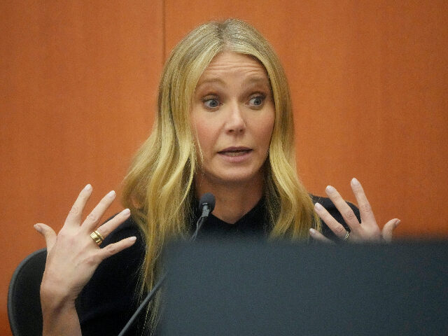 Gwyneth Paltrow takes the witness stand to testify about a 2016 ski collision that caused a man to break his ribs and sustain head trauma on Friday, March 24, 2023, in Park City, Utah. (AP Photo/Rick Bowmer, Pool)