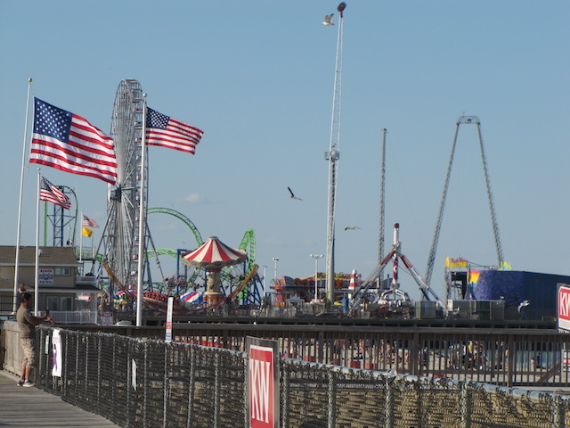 An amusement park on the boardwalk of Seaside Heights, New Jersey, c. 2017.
