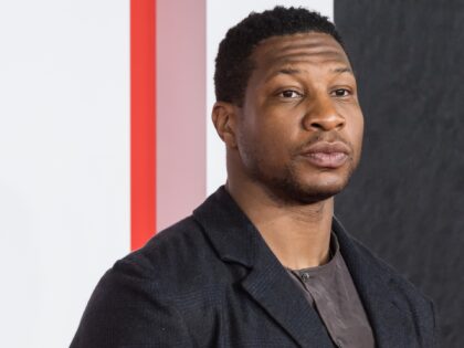 LONDON, UNITED KINGDOM - FEBRUARY 15, 2023: Jonathan Majors attends the European Premiere of Creed III at Cineworld Leicester Square in London, United Kingdom on February 15, 2023. (Photo credit should read Wiktor Szymanowicz/Future Publishing via Getty Images)