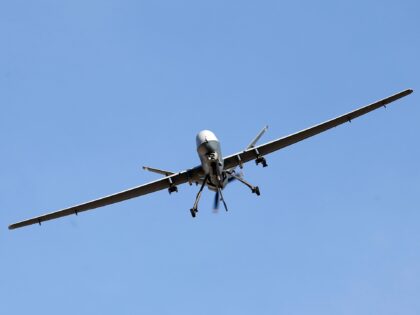 INDIAN SPRINGS, NV - NOVEMBER 17: (EDITORS NOTE: Image has been reviewed by the U.S. Military prior to transmission.) An MQ-9 Reaper remotely piloted aircraft (RPA) flies by during a training mission at Creech Air Force Base on November 17, 2015 in Indian Springs, Nevada. The Pentagon has plans to …