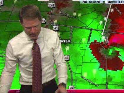 A Mississippi meteorologist prayed to Jesus during a live television broadcast Friday as he watched a major tornado head straight for the town of Amory.