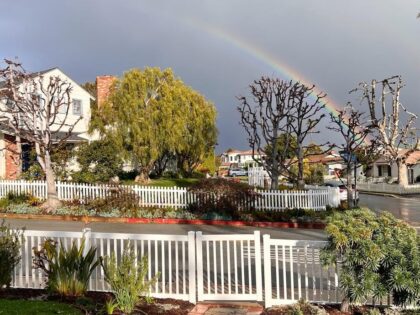 Rainbow picket fences (Joel Pollak / Breitbart News)