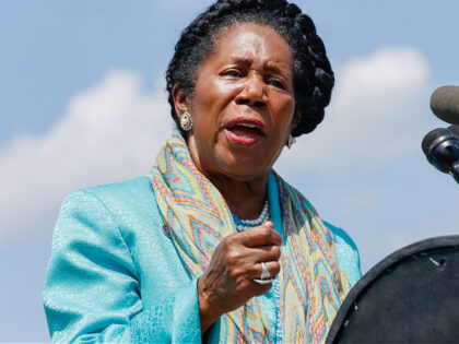 WASHINGTON, DC - JULY 18: Rep. Sheila Jackson Lee (D-TX) speaks at a press conference calling for the expansion of the Supreme Court on July 18, 2022 in Washington, DC. (Photo by Jemal Countess/Getty Images for Take Back the Court Action Fund)