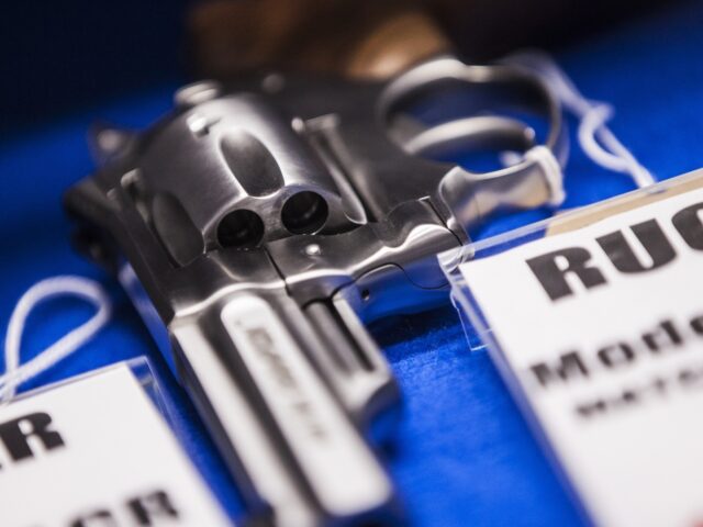MARYLAND, USA - OCTOBER 6: A Ruger revolver for sale at Maryland Small Arms Range in Maryl