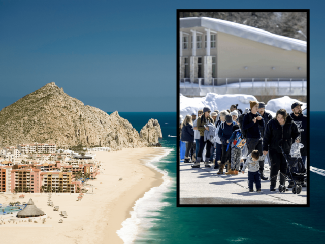 Cabo San Lucas (Getty); inset Crestline blizzard (Watchara Phomicinda/MediaNews Group/The